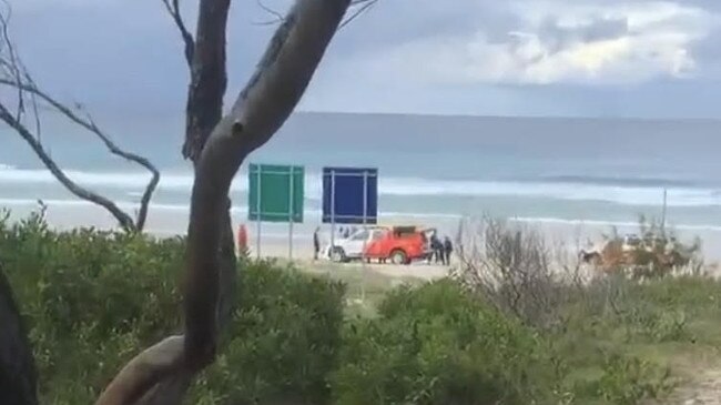 The scene of a fatal shark attack in northern New South Wales.