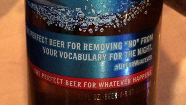 Outrage at beer brand’s ‘rapey’ slogan