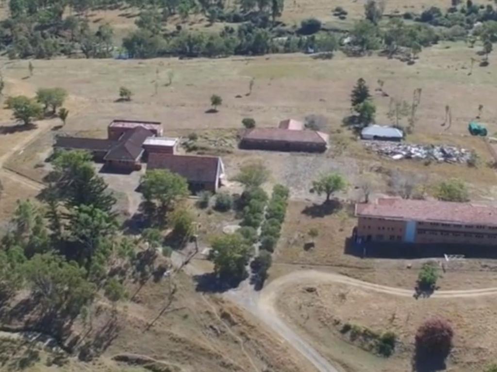 Drone footage of the Neerkol Orphanage showing the remaining buildings with the two far left chosen to be developed.
