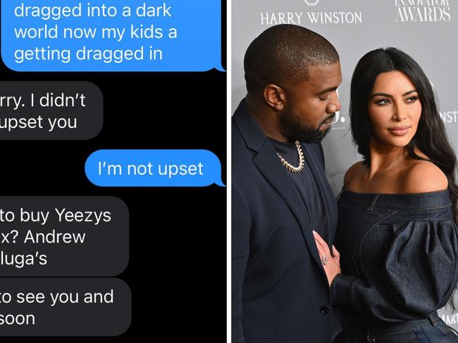 Kanye posts private Kardashian family texts