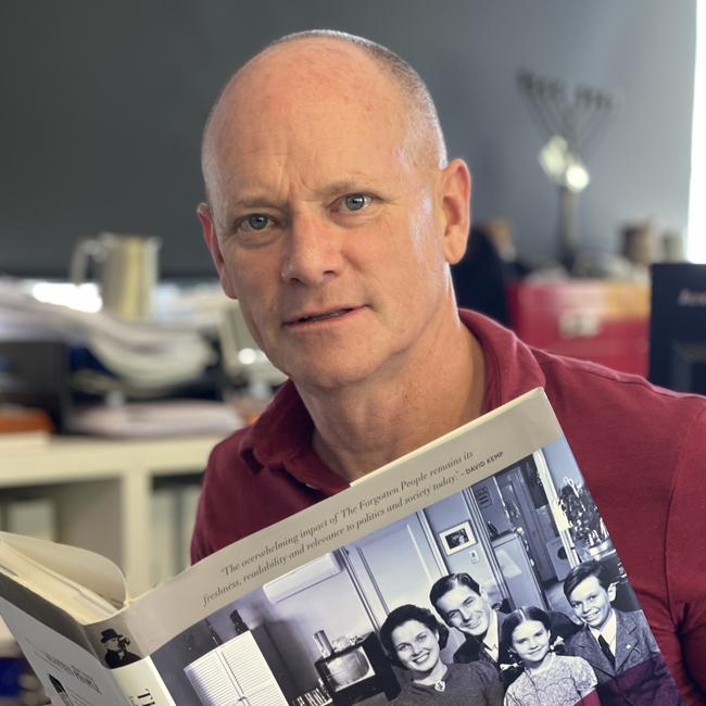 Campbell Newman with Robert Menzies’ The Forgotten People. Picture: Des Houghton