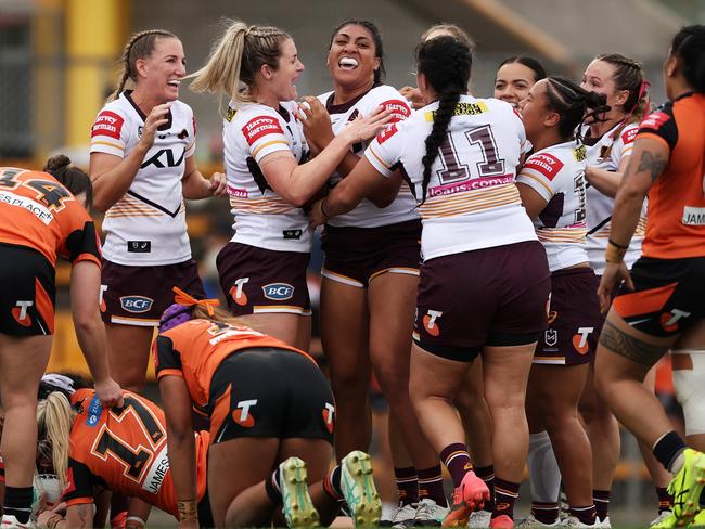 The Wests Tigers faded badly against the Broncos. Picture: Matt King/Getty Images