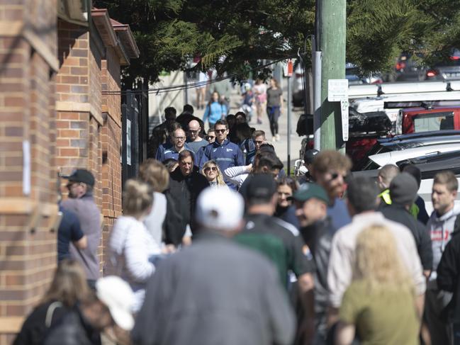 A sold out crowd arrives for the match between Randwick and Argentina at Coogee Oval. Picture: Brook Mitchell/Getty Images