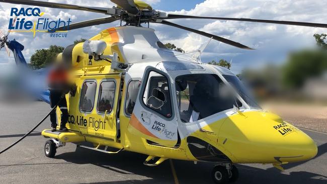 Generic image: A man in his 50s was flown to Brisbane after a reported oven fire at a Widgee home on Saturday morning. Picture: RACQ LifeFlight Rescue