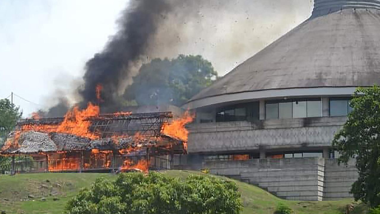 Last month violence broke out in the islands. Picture: Handout / Courtesy of Charley Piringi / AFP