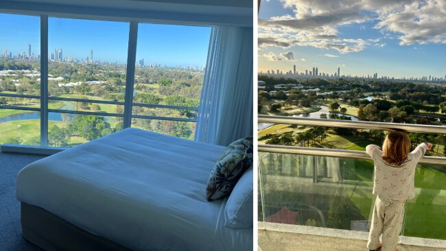 We stayed at the RACV Royal Pines Resort Gold Coast with incredible views of the city. Source: KIdspot.