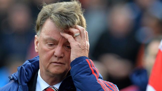 Manchester United's Dutch manager Louis van Gaal arrives for the English Premier League football match between Stoke City and Manchester United at the Britannia Stadium in Stoke-on-Trent, central England on December 26, 2015. AFP PHOTO / PAUL ELLIS RESTRICTED TO EDITORIAL USE. No use with unauthorized audio, video, data, fixture lists, club/league logos or 'live' services. Online in-match use limited to 75 images, no video emulation. No use in betting, games or single club/league/player publications..