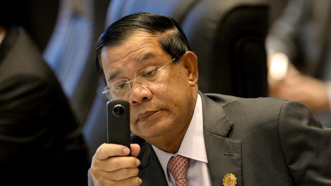 Hun Sen at the ASEAN-China Summit in Vientiane in 2016. Picture: AFP