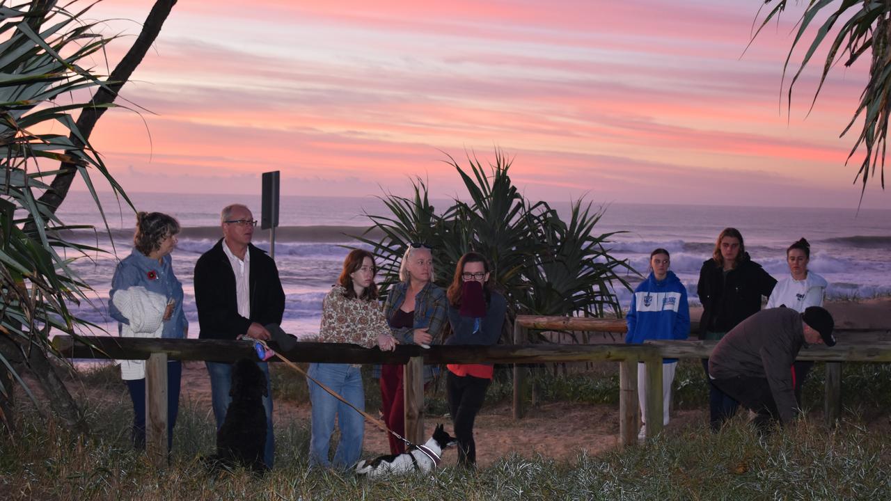 Sunrise at the Kawana Dawn Service. Picture: Madeline Grace