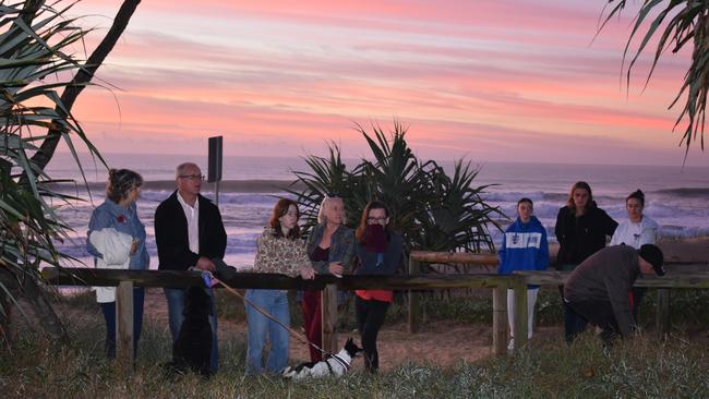 Sunrise at the Kawana Dawn Service. Picture: Madeline Grace