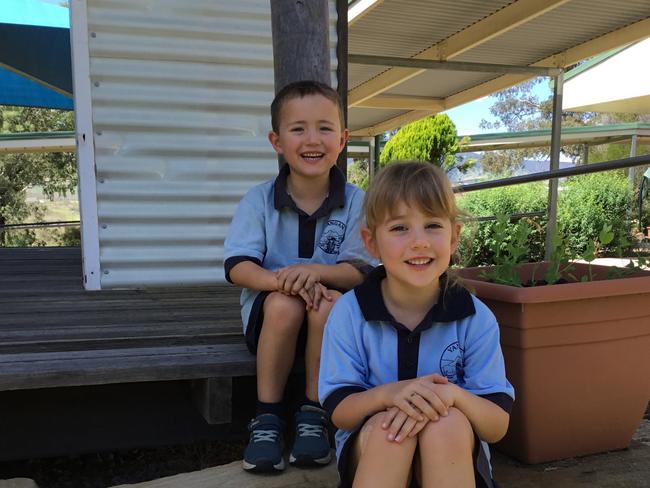 Yangan State School prep students Edward and Rebecca