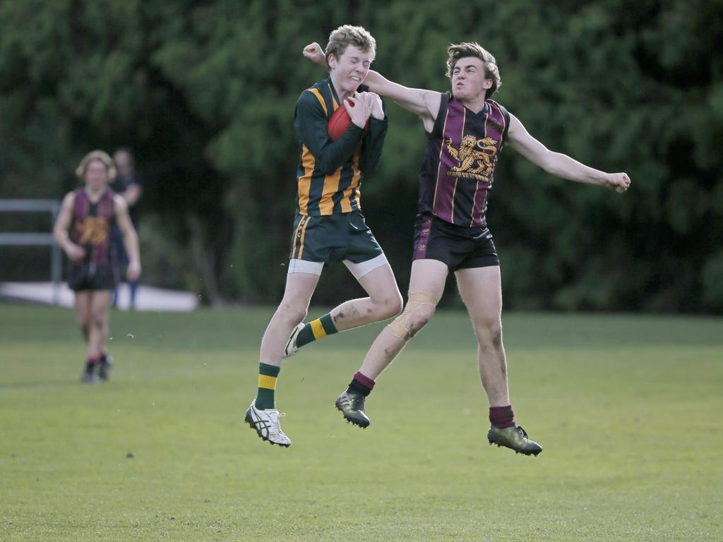 Hutchins 2nd XVIII versus St Patricks in the Sports Association of Independent Schools Australian Rules grand final. Picture. PATRICK GEE