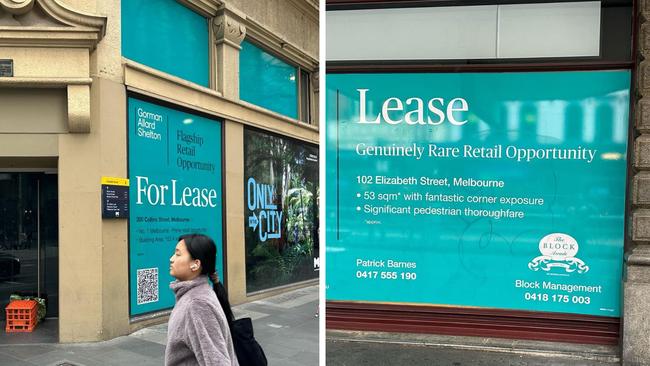 Mr Scidone said he saw about 20 lease boards out the front of shops on Elizabeth Street. Picture: Facebook / Lino Scidone