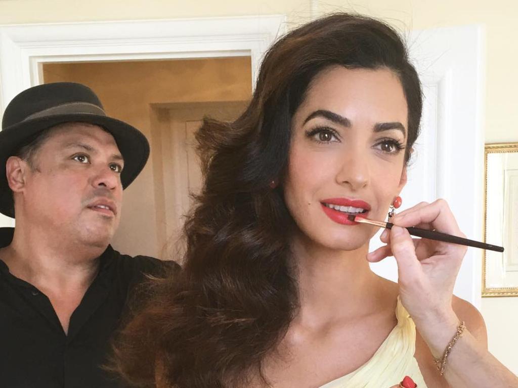 Amal Clooney is co-hosting the baby shower with Serena Williams. Picture: @ctilburymakeup/Instagram