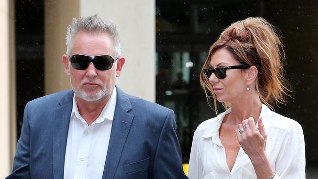 Ken Grace and wife Jane Grace appear at the Federal Court of Brisbane in February 2020 after ASIC alleged they spent investors cash.Picture: Richard Gosling