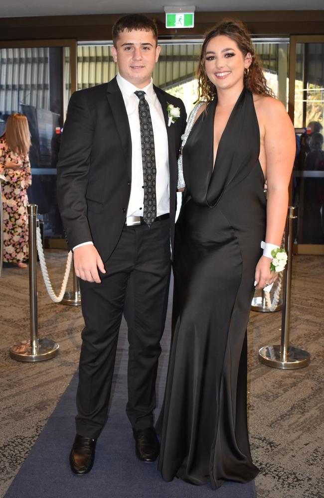 Oscar Evans and Kenya Woodborne at the Sunshine Coast Grammar School formal 2023. Photo: Jorina Maureschat