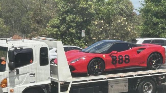 A Ferrari seized by the police. Picture: Facebook