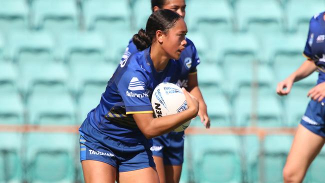 LoganLemusuPicture: Warren Gannon Photography. NSWRL Junior Reps finals week one, Lisa Fiaola Cup. Parramatta Eels vs Newcastle Knights at Leichhardt Oval, 13 April 2024