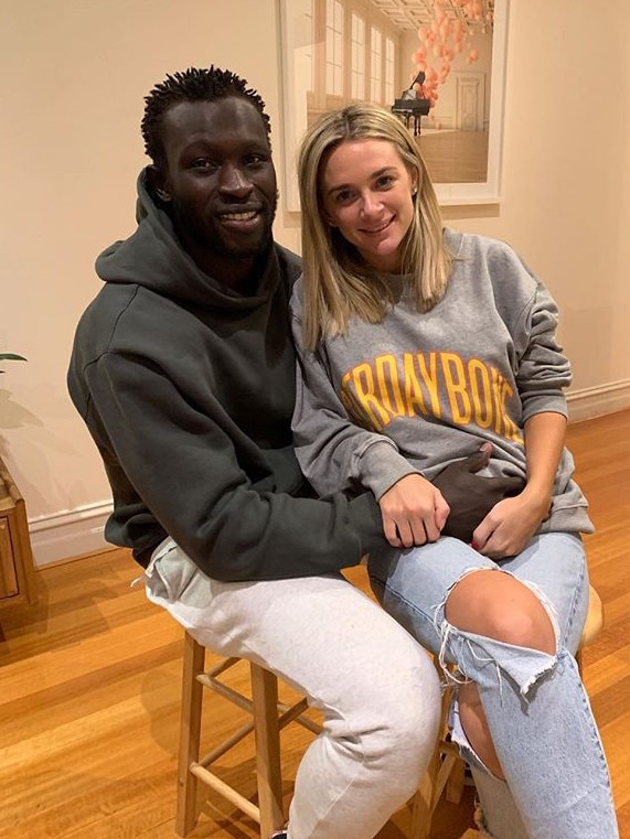 Majak and his former partner Emily McKay. Picture: Instagram