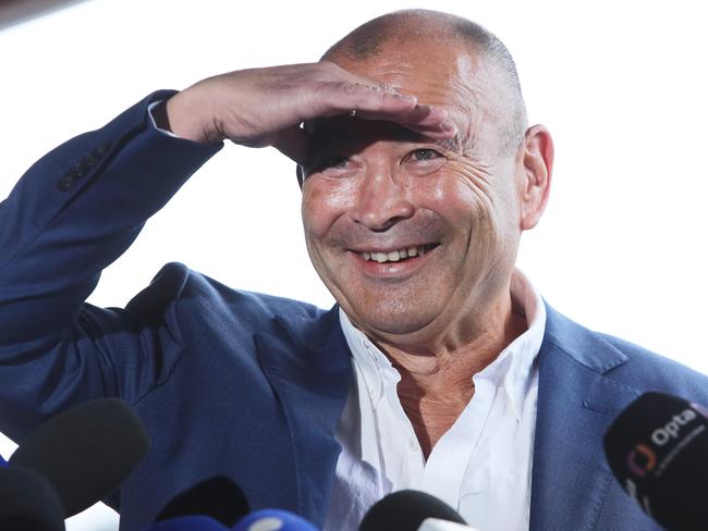 DAILY TELEGRAPH 17TH OCTOBER 2023Pictured is Wallabies head coach Eddie Jones at a post-Rugby World Cup media call at Coogee Oval in Sydney.Eddie Jones has extended his coaching job with Australian Rugby.Picture: Richard Dobson