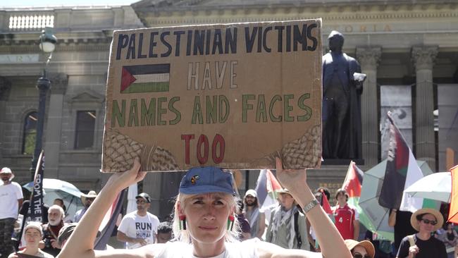 Block the Dock Melbourne has savaged Free Palestine Melbourne, claiming the umbrella campaigning group has been overrun by white ­people. Picture: NCA NewsWire / Valeriu Campan