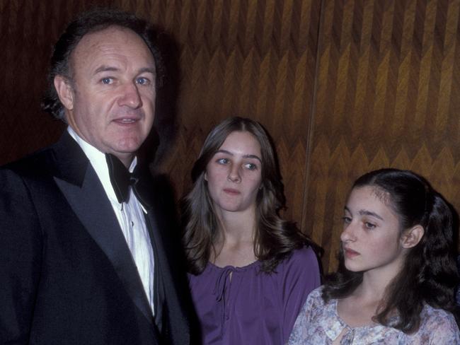 Actor Gene Hackman with daughters Elizabeth and Leslie at a screening of Superman in 1978. Picture: Getty