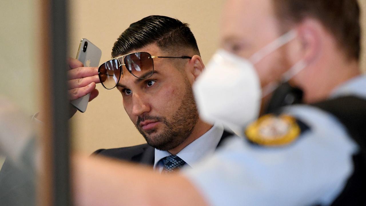 Salim Mehajer (above at court) is back behind bars for Xmas after his bail was revoked ahead of his sentencing next year. Picture: Bianca De Marchi/NCA NewsWire