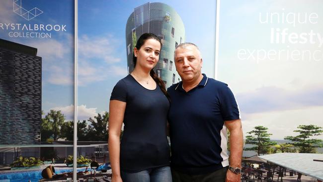 Syrian billionaire developer Ghassan Aboud with wife Nahed Nabhan. Picture: Justin Brierty