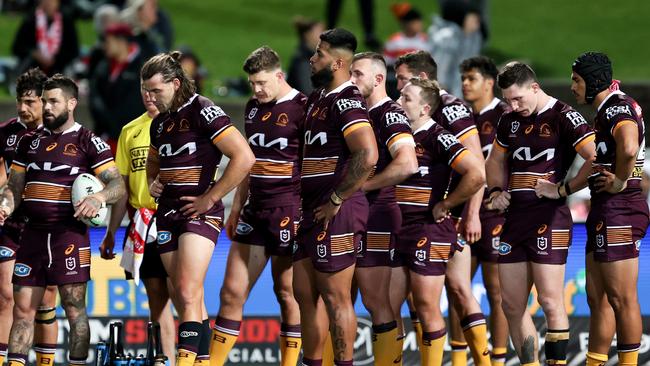 The Broncos’ slide has hurt Channel 9’s TV ratings in Brisbane. Picture: Brendon Thorne/Getty Images