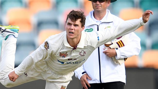 Mitch Swepson in action for the Queensland Bulls. Picture: AAP Image/Dan Peled