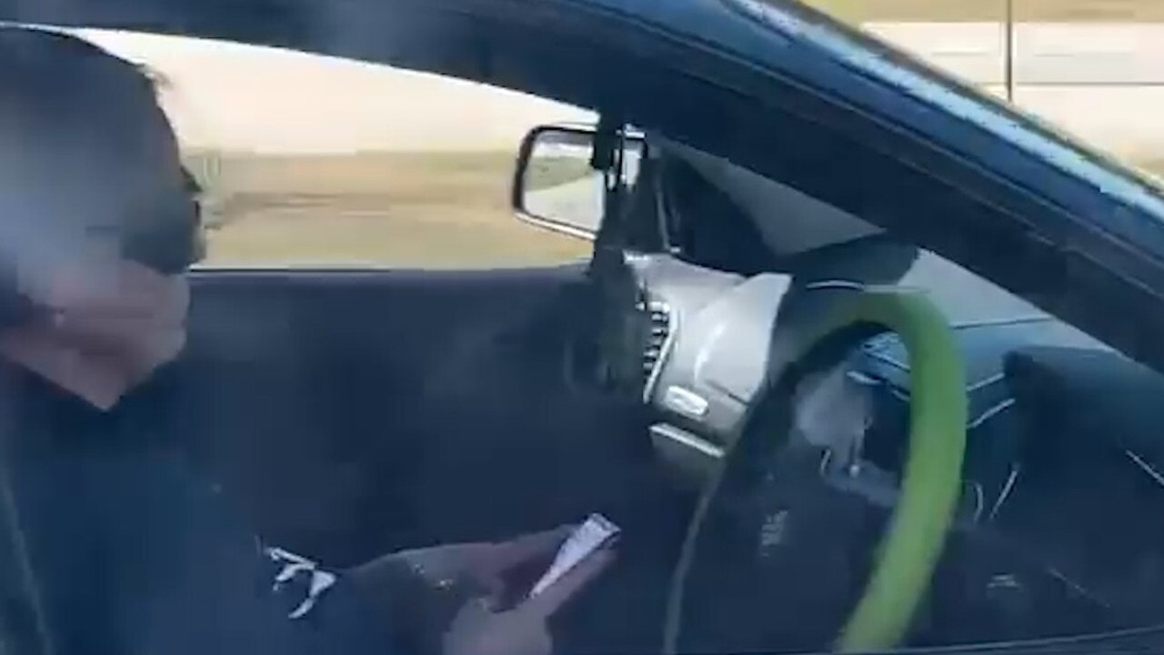 Woman Caught On Camera Using Both Hands On Phone Instead Of Wheel The