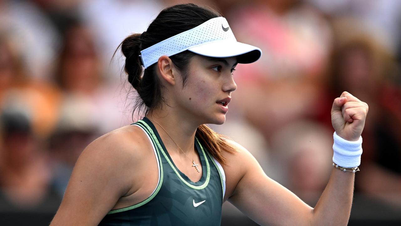 Emma Raducanu is a confirmed starter at the Kooyong Classic exhibition tournament beginning on Wednesday. Picture: Hannah Peters / Getty Images