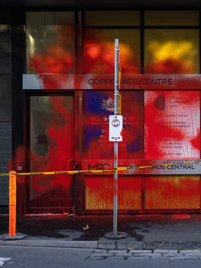 Bill Shorten’s electorate office was targeted by vandals early Friday morning. Picture: NewsWire / Diego Fedele