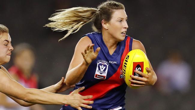 Amelia Barden in action for Diamond Creek during the 2017 VFLW grand final. Picture: Michael Klein