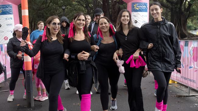 Pinks splashes dominated the fashion on the fun run in Sydney. Picture: NCA NewsWire / Jeremy Piper