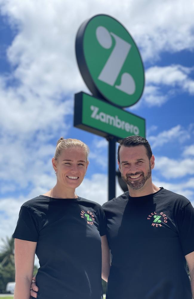 Deb and Peter Quinn have built the first drive through Zambrero in Mackay, opened Tuesday December 6, 2022. Photo: Zoe Devenport