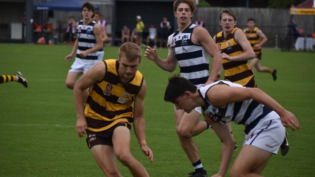 Colts action between the Aspley and Broadbeach. Saturday April 1, 2023. Picture: Nick Tucker