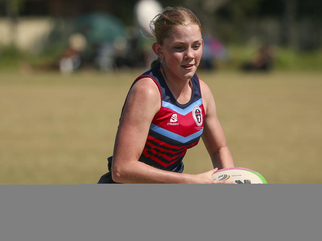 United World College V Emmous at the 2024 Gold Coast Titans All Schools Touch Football Picture: Glenn Campbell