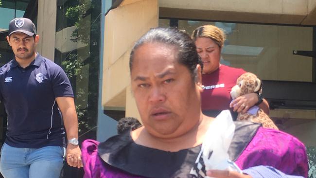 BRAVE MUM: Mrs Faifai Levi leaves Ipswich Courthouse after giving an apology to the Judge for the crimes of her son Maotua.