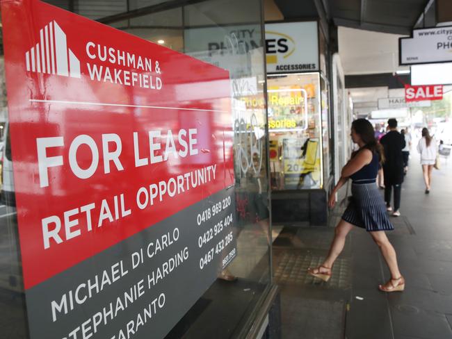 MELBOURNE, AUSTRALIA - NewsWire Photos, JANUARY 24, 2023. Cost of living Melbourne. A shop for lease in Elizabeth street. Picture: NCA NewsWire / David Crosling