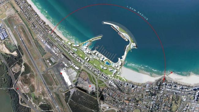 The proposed development would create new surf breaks and reduced congestion, the developer says.