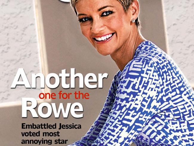 The front page of the June 11 2006 TV Guide said Jessica Rowe was voted the 'most annoying TV star'.