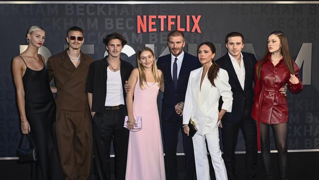 The Beckham family in happier times. Picture: Getty Images