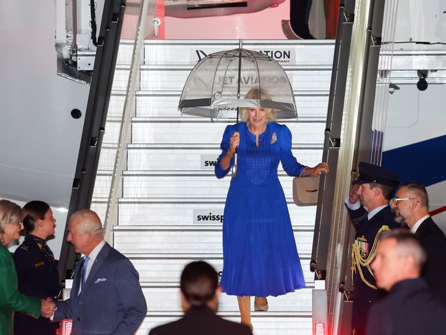 Queen Camilla arrives at Sydney Airport. Picture: Chris Jackson/Getty Images