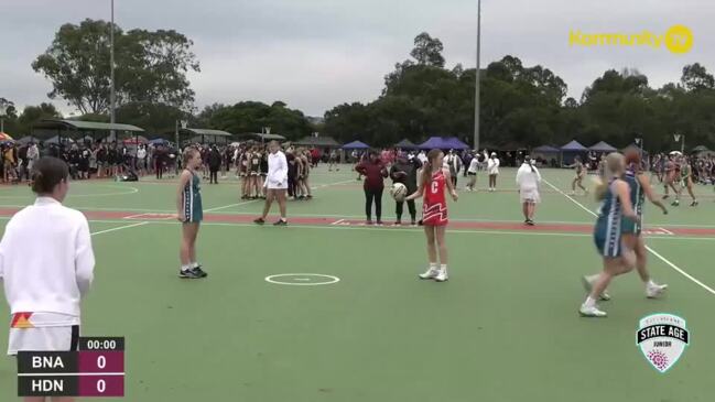 Replay: Netball Queensland State Age Titles - Brisbane White v Hinterland District Green (U14)