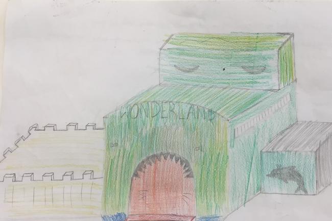 Ishi Tadiyal, Year 5, St Therese Catholic Primary School, Mascot. “I have designed a building which is called Wonderland. I want to place this building in Liverpool so people don’t have to travel so far to have fun. There are ride parks, animals to play with, shows to watch and things to buy.”