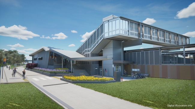 First look at the final design for new train station in Merrimac. Picture: Supplied