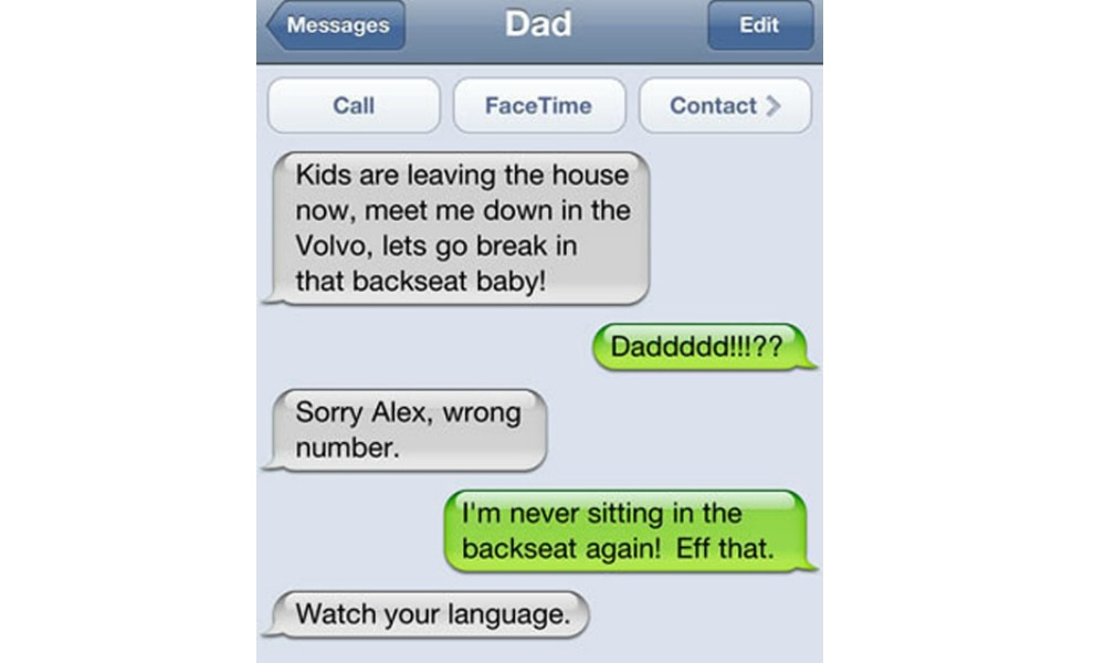 wrong number texts parents