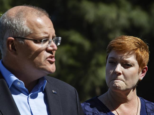 Foreign Affairs Minster Marise Payne, right. Picture: Hollie Adams/The Australian