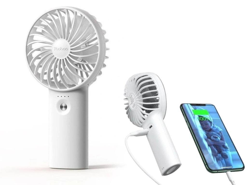 Yoobao White Mini Fan. Picture: Myer